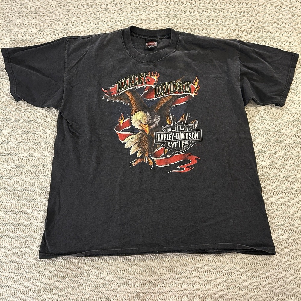 Vintage Mens XL‎ Harley Davidson Eagle Shirt Lonestsar Winnipeg 1999
